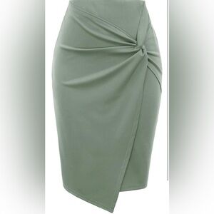 Chic Olive Women's Pencil Skirt